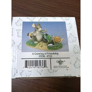 Charming Tails A Growing Of Friendship 97/12 Mouse Figurine Snail Dean Fitz New